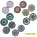 Compact Vintage Make-Up Mirrors - 6 Pack Turquoise Pocket Mirrors with 1x/2x Enlargement & Mandala Design for Travel - Perfect Gift for Girls & Women - Buy Online on GoSupps.com