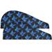 Blue Butterfly Black Hair Towel 2 Pack - Super Absorbent Quick Dry Hair Turbans for Women & Girls - Buy Online on GoSupps.com