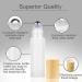 Yalbdopo Frosted Clear Roller Bottles for Essential Oils - 10pcs Refillable with Stainless Steel Roller Balls & Lids - Best Quality | International Shipping - Buy Online on GoSupps.com