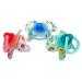 Nuby 985876 Geo pacifier jaw-friendly silicone teat shape multi-coloured