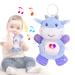 Musical Baby Teething Toys with Soft Light Teething Toys for Babies 0 3 6 9 12 Months BPA Free Washable Plush Infant Toys with Hook for Crib Sensory Baby Toys Perfect Baby Gifts-Cow