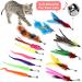 Bojafa Cat Toys for Indoor Cats Adult: Interactive Kitten Feather Wand Toys 15 Pcs Cat Teaser Toys - Buy Online on GoSupps.com