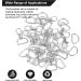 100PCS Premium Swivel Snap Hooks and D Rings  Swivel Snap Hooks for Keychain and Sewing Project(3/4"Inside Width) Silver - Buy Online on GoSupps.com