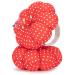 NEOVIVA Pincushions for Sewing with Wristband Cute Wrist Pin Cushion for Daily Needlework Style Pumpkin Pack of 2 Polka Dot Red Polka Dots Grenadine