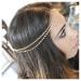 Inilbran boho layered head chain rhinestone head chain vintage headgear adjustable hair chain costume festival hair accessories for women and girls