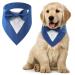 Maustlie dogs Smoking Bandana headscarf for dogs pet triangle scarf formal wedding party dog hill cloth adjustable tie pet suit fly bandana for wedding birthday (s blue) s blue