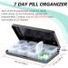Buy BPA-Free Large Black Pattern Pill Organizer - 7 Days 8 Compartments Travel-Friendly Metal Pill Box - Buy Online on GoSupps.com