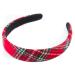 Mytoptrendz Plaid Tartan Headband Alice Hair Band Red Tartan Women Girls Hair Accessories