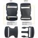 EesTeck 2 Set 1.5 Inch Flat Dual Adjustable Plastic Quick Side Release Plastic Buckles and Tri-glide Slides for Luggage Straps Pet Collar Backpack Repairing (Black  Fit For 1.5/38mm Webbing Straps) 1.5"-2 Pack - Buy Online on GoSupps.com