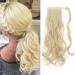 Tess ponytail extension blonde 40 cm bleaching blonde (#613c) Wavy braid extension ponytail hair part 90g long hair extension braid 40 cm-corrugated bleach blond (#613c)