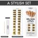 MOYOU LONDON Golden Tips Gel Nail Wraps 20 Pcs Salon-Quality Manicure Set - Includes Nail File & Cuticle Stick (UV/LED Lamp Required) - Buy Online on GoSupps.com
