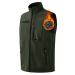 Ajezmax vest men fleece warmth winter vest waterproof climbing angler vest sleeveless jacket full zip softshell vest with bags xxl military green