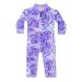 weVSwe Baby Toddler Boy Swimsuit UPF 50+ Sun Protection Rash Guard Swimwear with Crotch Zipper 0-3 Years 2 Years Purple Leaves