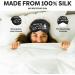 Black Do Not Disturb Double-Sided Silk Sleep Mask | Light Blocking Eye Mask for Travel | Soft & Breathable Sleep Mask for Men & Women with Elastic Strap - Buy Online on GoSupps.com
