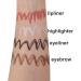 4 in 1 Makeup - Multi-Use Portable Brow Contour Smooth to Glide and Compact for Travel Comes with Eyeliner Brow Lipliner and Highlighter Pochy White - Buy Online on GoSupps.com