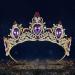Lurrose Luxury Purple Crystal Baroque Crown Rhinestone Tiara - Bridal Headband - Buy Online on GoSupps.com