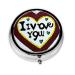 Love Confessionsround Pill Box 3 Compartment Round Pill Box Organizer Portable Travel Pill Box for Traveling.