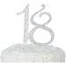 18 Cake Topper for 18th Birthday Number Party Supplies & Decoration Ideas (Silver) - Buy Online on GoSupps.com