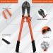 Crystals 18/24/36 Inch Bolt Cutter Chain Cutter for Chains Padlocks Wire Fencing Chicken Wire - Padlock Cutter Bolt Croppers with Comfortable Rubber Grip - Orange (18 Inch) - Buy Online on GoSupps.com