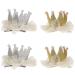 4pcs children crown hair clips artificial pearls glitter crown hair clip crown crown hair needle for young children women girls gold-silver net