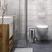 LDR Industries Ashton Free Standing Toilet Paper Holder Canister - Brushed Nickel - Buy Online on GoSupps.com