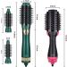 3-in-1 Hot Air Brush Hair Dryer & Volumizer | Ceramic Negative Ion Styler Brush with 3 Interchangeable Heads (Green) - Buy Online on GoSupps.com