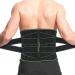 Twiephav back support belt for men and women back support relieves pain in the lower back area in sciatica herniated disc scoliosis double adjustable and breathable m (waist: 72-82cm)