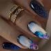 False nails nail art ins style wear nails medium almond nail piece finished product color smudge starry sky nail art piece false nail patch 1 count (Pack of 1) - Buy Online on GoSupps.com