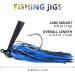 Fishing Jig 3/8 oz with Weed Guard & Silicone Skirt Lures for Bass Perch - Pack of 6 by Jigreat - Buy Online on GoSupps.com