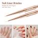 5pcs Double-Ended Acrylic Nail Art Brushes Set - Rose Gold Nail Tools for DIY Manicure & Salon Quality 3D Nail Art Decorations - Buy Online on GoSupps.com