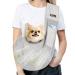 Pawaboo dog carrier bag portable pet dog pocket with breathable mesh bag outdoor travel pet shoulder bag transport bag for small dog cat (up to 14lbs) gray gray up to 14lbs (network bag)