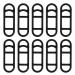 Aorops bicycle silicone band 10 pieces bike stretch rubber rings flashlight rubber band bracket bicycle fastening tape silicone handlebar holder for flashlight led bicycle light - black