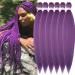 YDDM PRE Stretched Braiding Hair Extensions 20 inch 6packs Extensions Kunsthaar Braids Lila Hair extension Art hair for braid extension for braids jumbo braids hair (20 inches lavender#) 50.8cm-20 inches (6 Pack) Lavender#