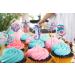 TSJ 12 PCS Mermaid Cupcake Toppers Cake Toppers Mermaid Tail Seahorse Cupcake Sticks Mermaid Theme Birthday Baby Shower Party Supplies - Buy Online on GoSupps.com
