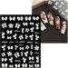 JMEOWIO 6 Sheets 3D Flower Butterfly Nail Art Stickers - Self-Adhesive 5D White Floral Decals for Spring Nail Design - International Shipping Available - Buy Online on GoSupps.com