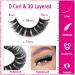 Russian Strip Lashes D Curl Cat Eye | Natural Wispy Fake Lashes Pack - 16 Pairs D2 - Buy Online on GoSupps.com