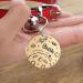 Personalized Kodinsiivous Dog Brand - Engraved Stainless Steel Dog Tag | Custom Name & Design - Round 30mm Collar Tag for Dogs & Cats (Gold) - Buy Online on GoSupps.com