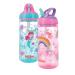 Nuby 2 Pack Iridescent Flip-it Kids On-The-Go Printed Water Bottle with Bite Proof Hard Straw - 18oz / 540 ml 18+ Months 2 pk Prints May Vary Colors May Vary - Buy Online on GoSupps.com