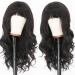 EVLYNN Long Curly Wig with Bangs - Natural Black Synthetic Wig for Women | Glueless Non-Lace Front 24? - Buy Online on GoSupps.com