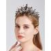SH Ancient Gold Queen Crown for Women - Handmade Rhinestone Wedding Tiara for Bride | Crystal Headband Tiara for Halloween Costume and Birthday Accessories - Buy Online on GoSupps.com