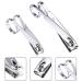 4 Pack EZ Grip Nail Clippers Set - 360-Degree Rotating Head, Stainless Steel Edge, Scissor Grip Toenail Clippers - Large and Small Fingernail Clipper Set - Easy Grip Style - Buy Online on GoSupps.com