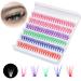 Colored Lash Clusters D Curl Eyelash Extensions Colored Individual Lashes 140pcs Cluster Lashes 6 Colors Mixed 14mm Eyelash Clusters DIY Lash Extensions at Home by Yawamica