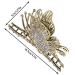 Cute Butterfly Claw Clips for Women - Large Rhinestone Hair Clips for Curly/Thick/Fine Hair - Champagne Color - Buy Online on GoSupps.com