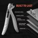 BEZOX Ergonomic Angled Head Toenail Clipper for Senior Thick Nails - Large Nail Clippers with Metal File for Men and Women (Large-Silver) - Buy Online on GoSupps.com