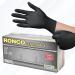Black Disposable Nitrile Gloves Medium Heavy Duty Powder-Free Industrial Grade 4 MIL Thickness Texture Ronco Sentron4 (Medium) 100 Gloves