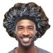 Queen Silk Bonnet for Sleeping | Wide Elastic Band | Reversible Double Layer | Large Size for Women's Curly Hair | Red Lips Pattern - Buy Online on GoSupps.com