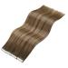 LAAVOO Tape In Hair Extensions - Balayage Brown Ombre Remy Hair - 20pcs 50g 45cm #8/16/8 - Volume & Length for Stunning Looks - Buy Online on GoSupps.com