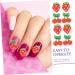 Healeved 120 Pcs Cherry Slices Strawberries Small Flatback Cute Lip Gloss Nail Gothic Home Decor Small Cherry Flatback Craftsman Hand Tools Strawberry Decor Hair Resin 3d Peach Red Fruit - Buy Online on GoSupps.com