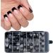 FEIlei Stylish Press on Nails Medium Square Fake Nails Summer False Nail Christmas Gift for Women and Girls Black - Buy Online on GoSupps.com