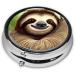 Buy Cute Sloth Portable Metal Pill Box | Round Mini 3-Compartment Design for Travel | Perfect for Small Pills - Shop Internationally - Buy Online on GoSupps.com
